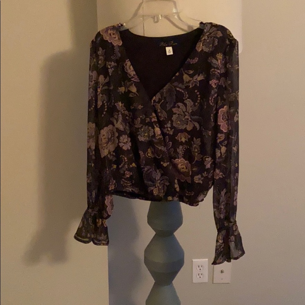 Purple detailed blouse